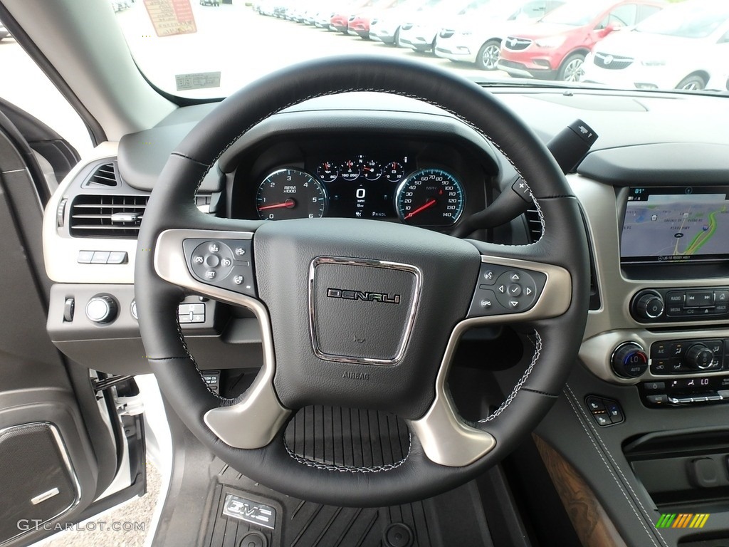 2019 GMC Yukon XL Denali 4WD Jet Black Steering Wheel Photo #128716711