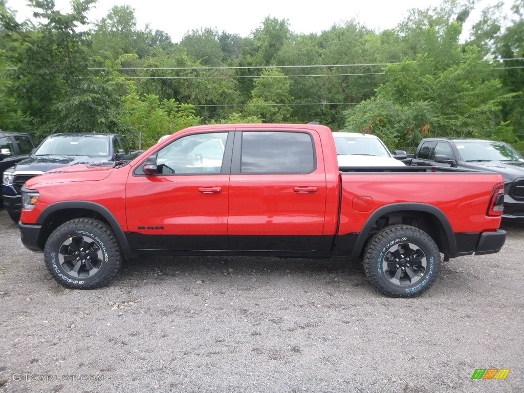 Flame Red 2019 Ram 1500 Rebel Crew Cab 4x4 Exterior Photo #128718356