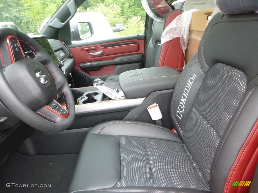Black/Red Interior 2019 Ram 1500 Rebel Crew Cab 4x4 Photo #128718647