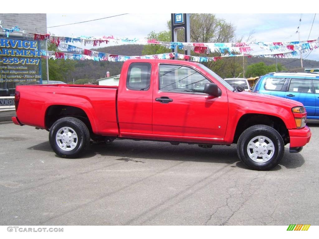 2008 Colorado LS Extended Cab 4x4 - Victory Red / Medium Pewter photo #4