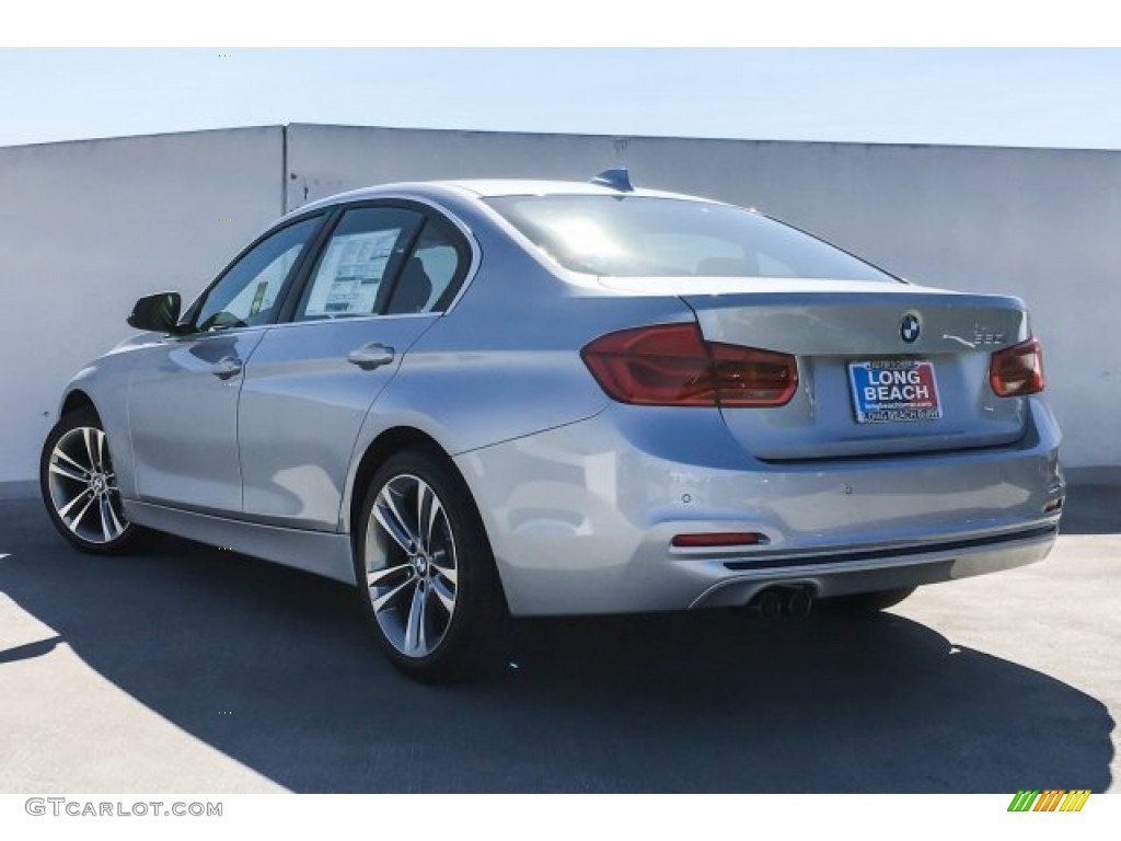 2018 3 Series 330i Sedan - Glacier Silver Metallic / Black photo #2