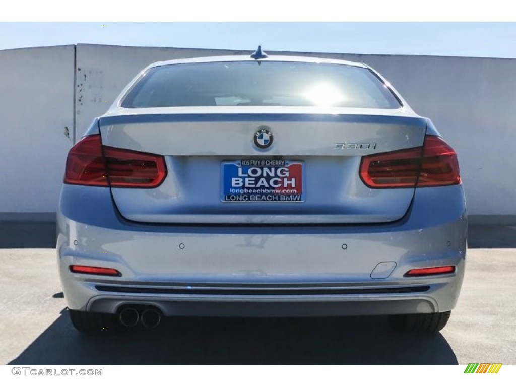 2018 3 Series 330i Sedan - Glacier Silver Metallic / Black photo #3