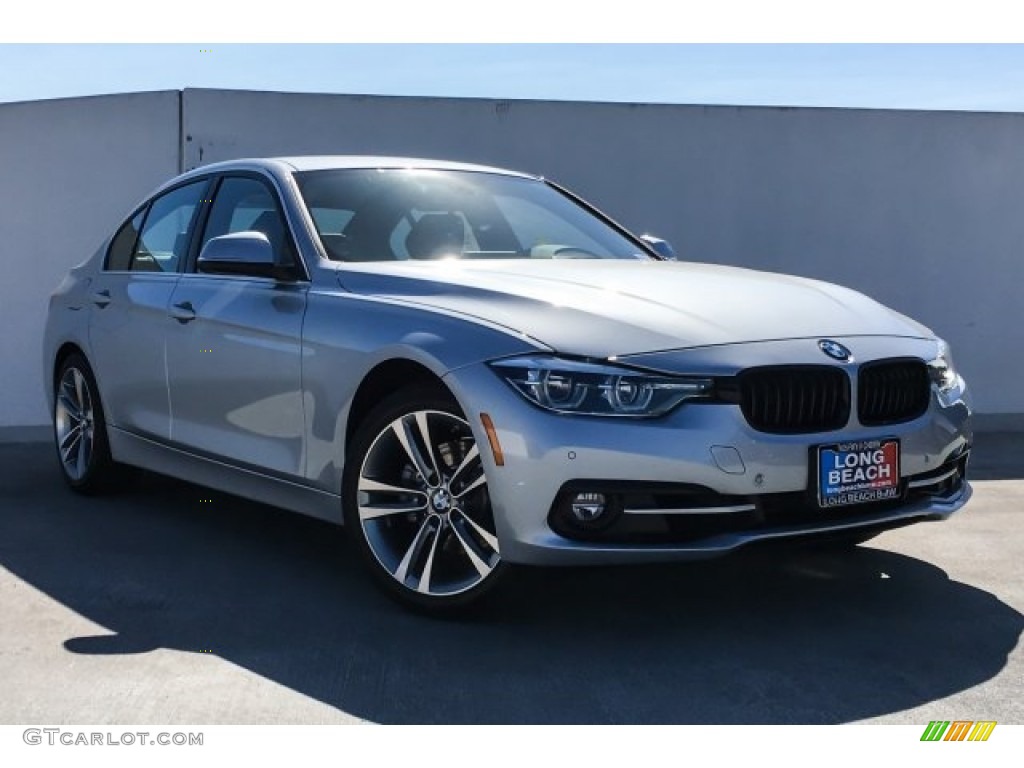 2018 3 Series 330i Sedan - Glacier Silver Metallic / Black photo #12