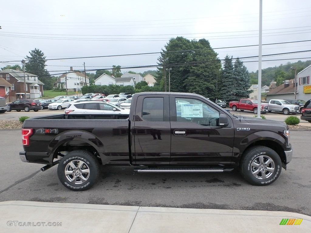 2018 F150 XLT SuperCab 4x4 - Magma Red / Earth Gray photo #4