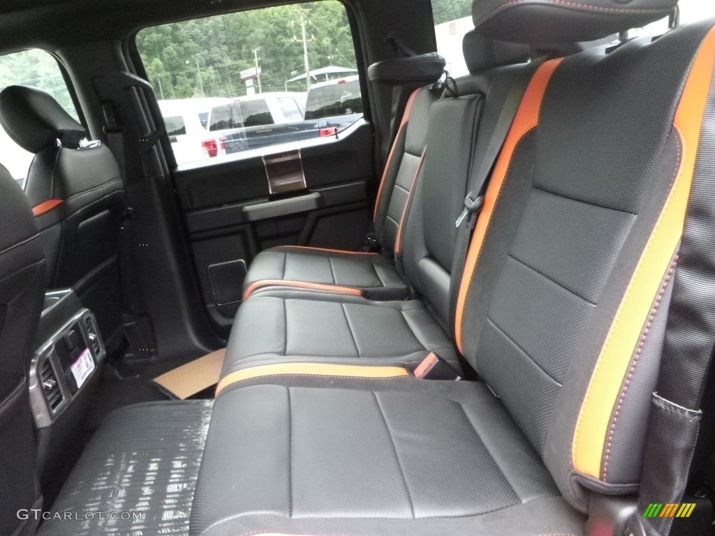 Raptor Black/Orange Accent Interior 2018 Ford F150 SVT Raptor SuperCrew 4x4 Photo #128732029