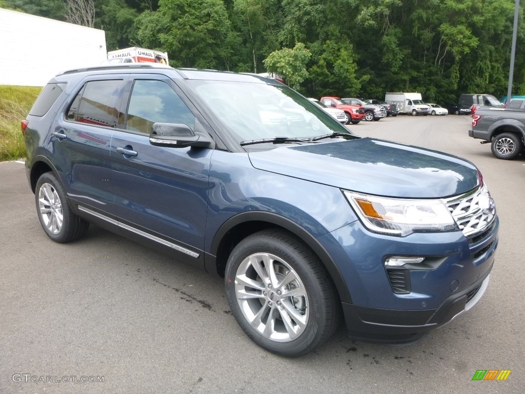 2018 Explorer XLT 4WD - Blue Metallic / Ebony Black photo #3