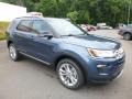 2018 Blue Metallic Ford Explorer XLT 4WD  photo #3