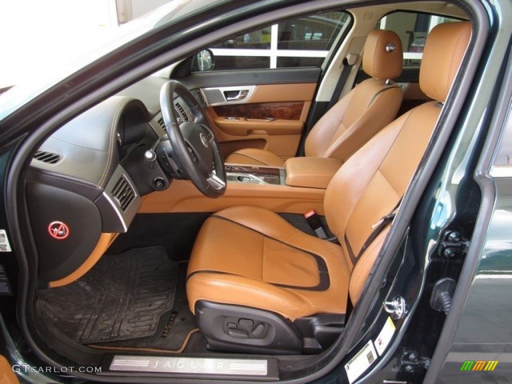 2012 XF Portfolio - British Racing Green Metallic / London Tan/Warm Charcoal photo #3