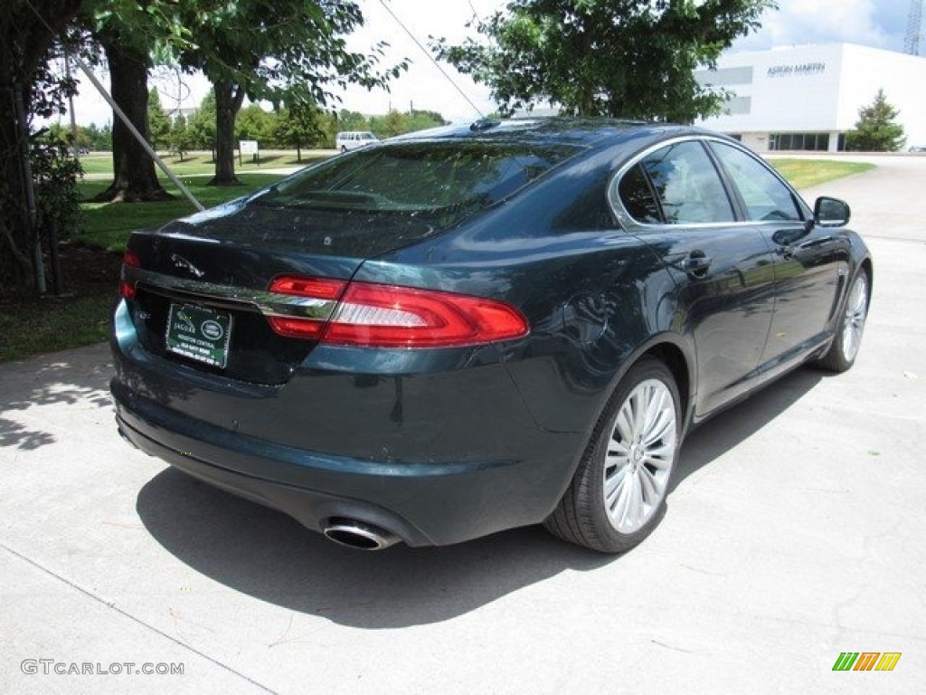2012 XF Portfolio - British Racing Green Metallic / London Tan/Warm Charcoal photo #7
