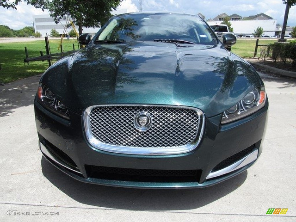 2012 XF Portfolio - British Racing Green Metallic / London Tan/Warm Charcoal photo #9