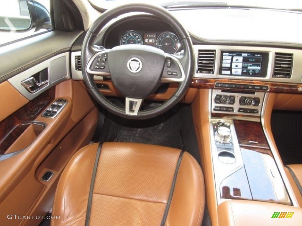2012 XF Portfolio - British Racing Green Metallic / London Tan/Warm Charcoal photo #14