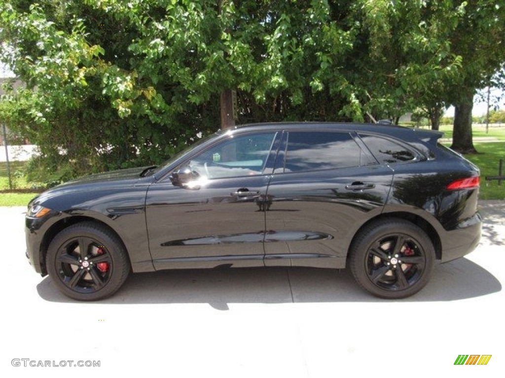 Santorini Black Metallic 2019 Jaguar F-PACE S AWD Exterior Photo #128735390