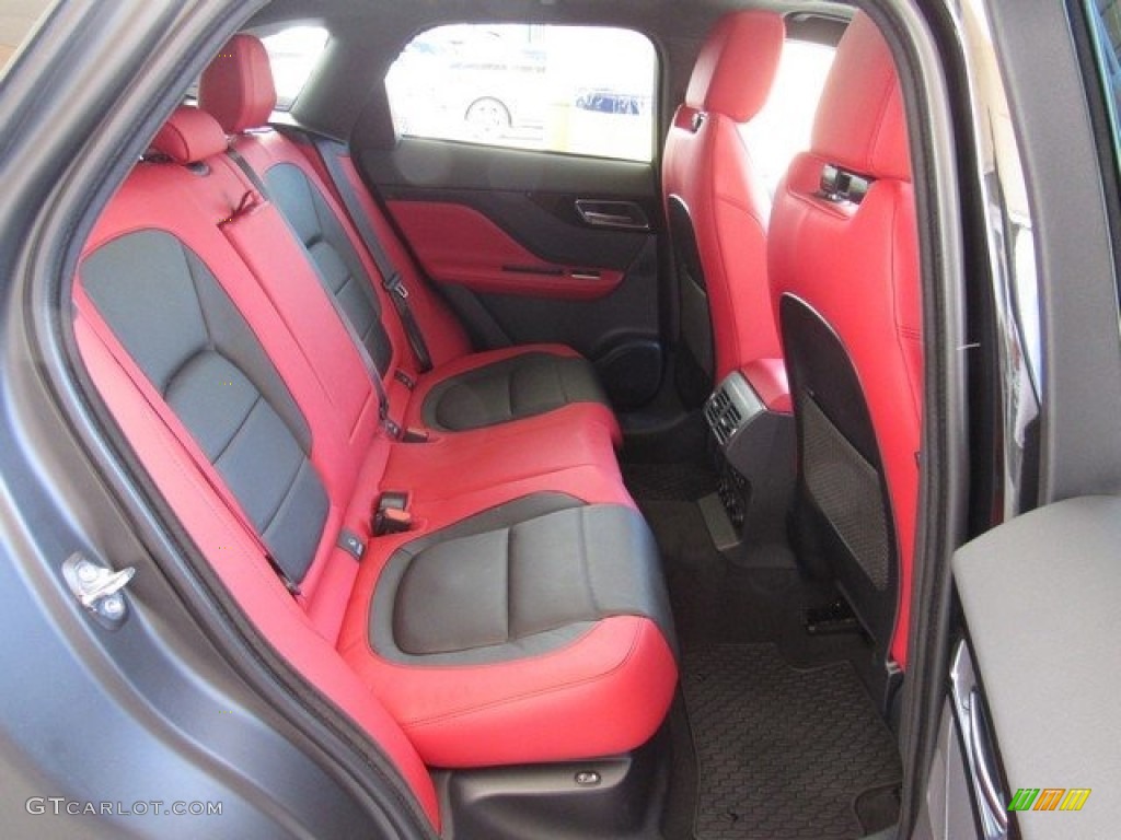 Ebony/Pimento Interior 2019 Jaguar F-PACE S AWD Photo #128735480