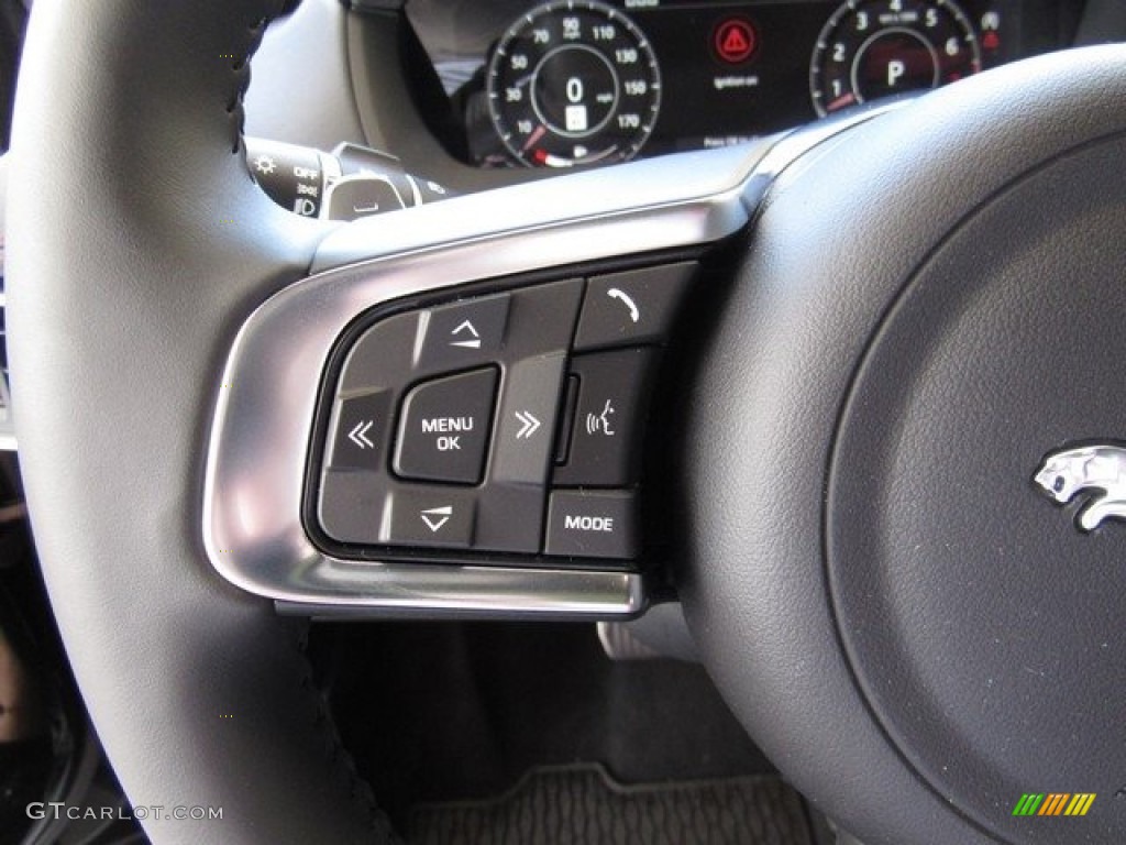 2019 Jaguar F-PACE S AWD Ebony/Pimento Steering Wheel Photo #128735576
