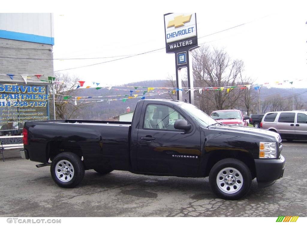 2008 Silverado 1500 Work Truck Regular Cab - Black / Dark Titanium photo #4