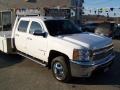 Summit White - Silverado 3500HD LT Crew Cab Chassis Car Hauler Photo No. 4