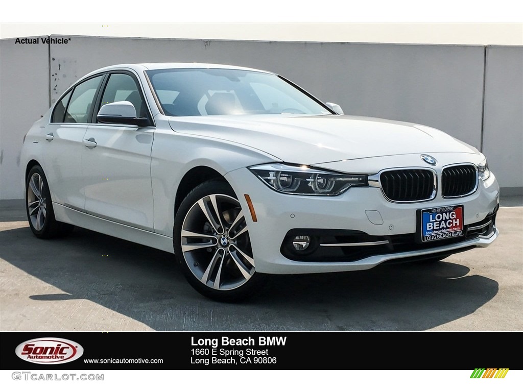 2018 3 Series 330i Sedan - Alpine White / Black photo #1