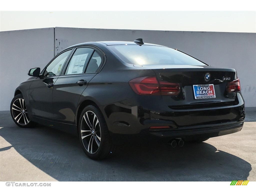 2018 3 Series 330i Sedan - Black Sapphire Metallic / Black photo #2