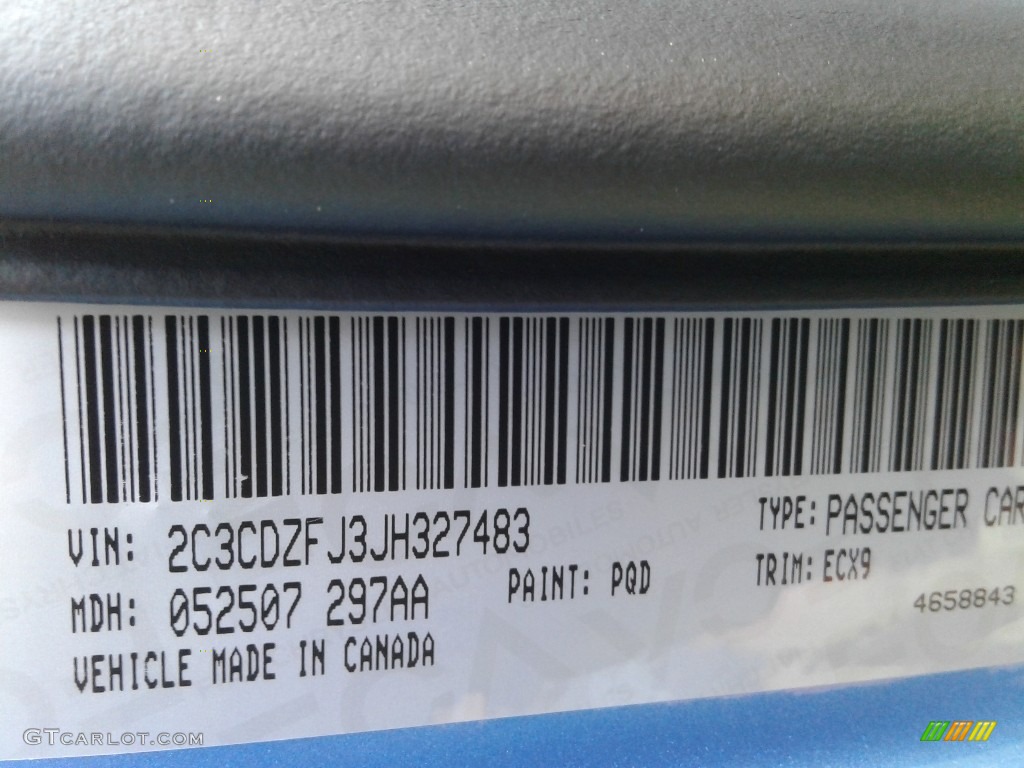 2018 Challenger R/T Scat Pack - B5 Blue Pearl / Black photo #33