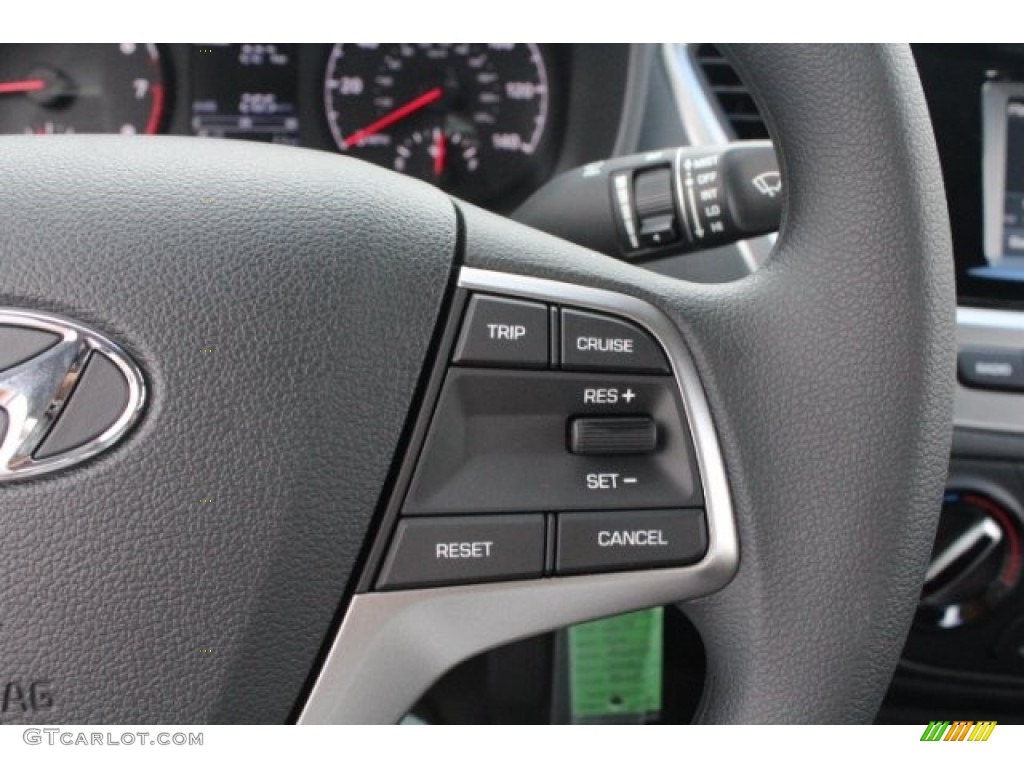 2019 Hyundai Accent Limited Black Steering Wheel Photo #128747562