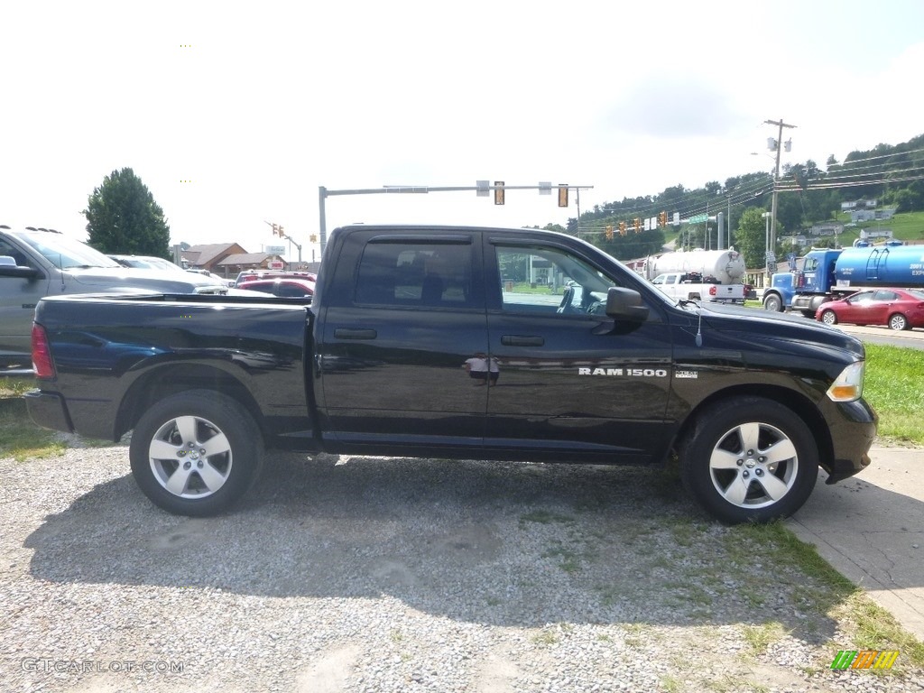 2012 Ram 1500 ST Crew Cab 4x4 - Black / Dark Slate Gray/Medium Graystone photo #6