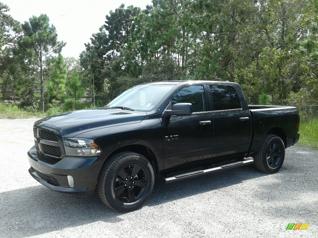 2018 1500 Express Crew Cab - Brilliant Black Crystal Pearl / Black/Diesel Gray photo #1