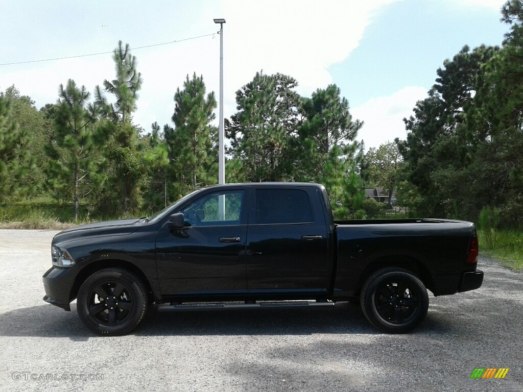 2018 1500 Express Crew Cab - Brilliant Black Crystal Pearl / Black/Diesel Gray photo #2