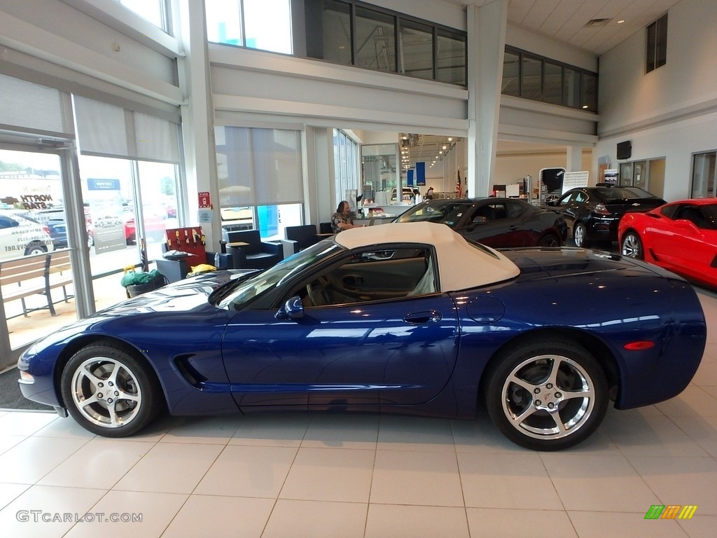 2004 Corvette Convertible - LeMans Blue Metallic / Shale photo #4