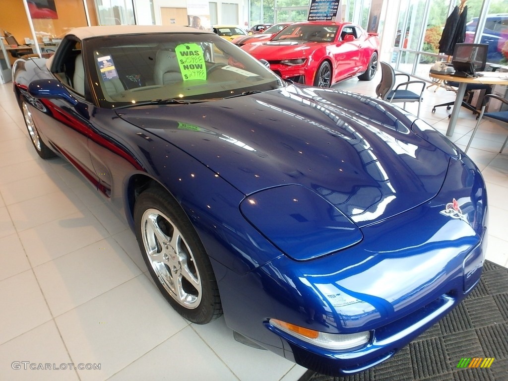 2004 Corvette Convertible - LeMans Blue Metallic / Shale photo #14