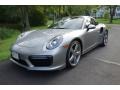 GT Silver Metallic 2017 Porsche 911 Turbo Coupe