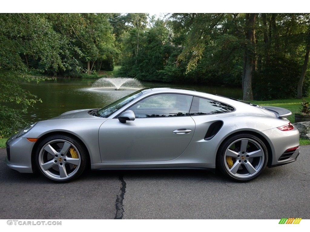 GT Silver Metallic 2017 Porsche 911 Turbo Coupe Exterior Photo #128760897