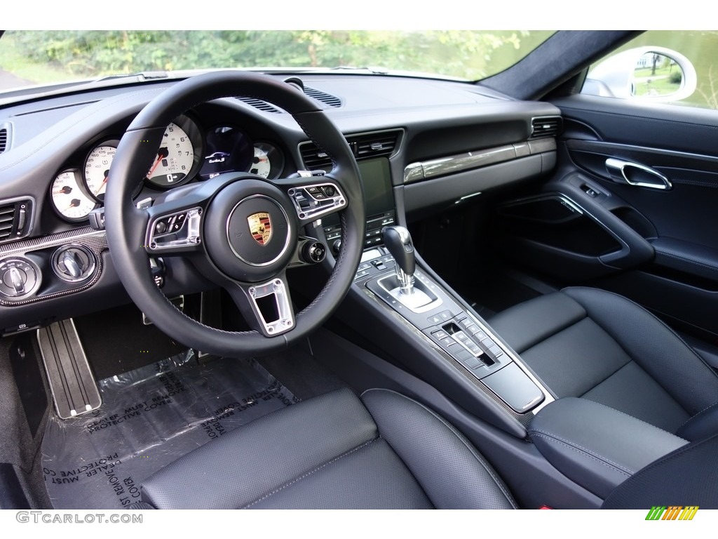 Black Interior 2017 Porsche 911 Turbo Coupe Photo #128761047