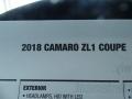 2018 Nightfall Gray Metallic Chevrolet Camaro ZL1 Coupe  photo #51