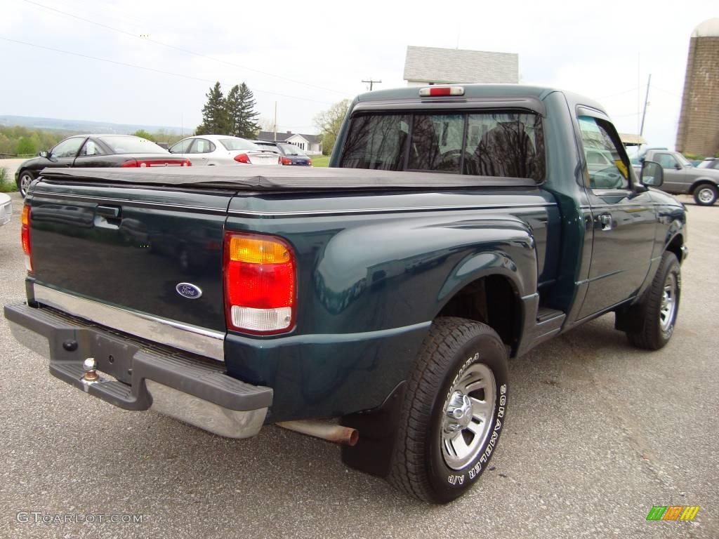 1998 Ranger XLT Regular Cab - Deep Emerald Green Metallic / Medium Graphite photo #3