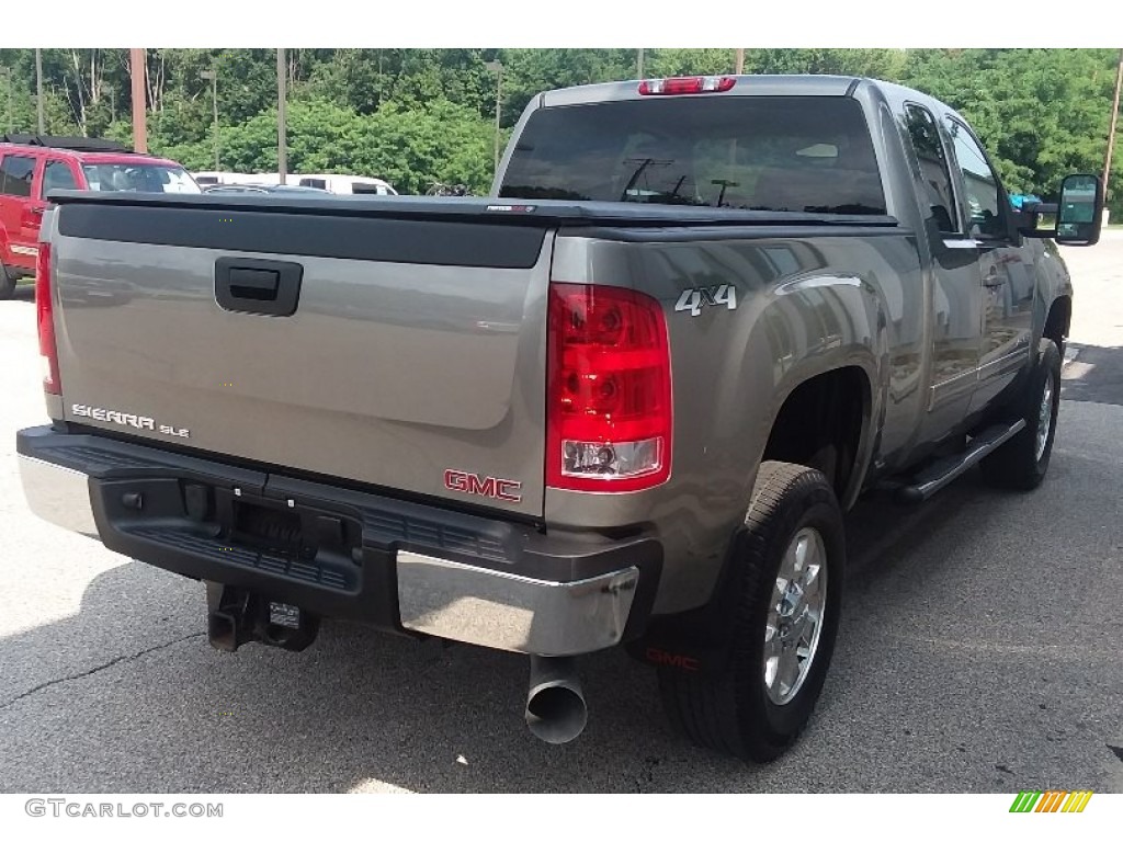 2013 Sierra 2500HD SLE Extended Cab 4x4 - Steel Gray Metallic / Dark Titanium/Light Titanium photo #3