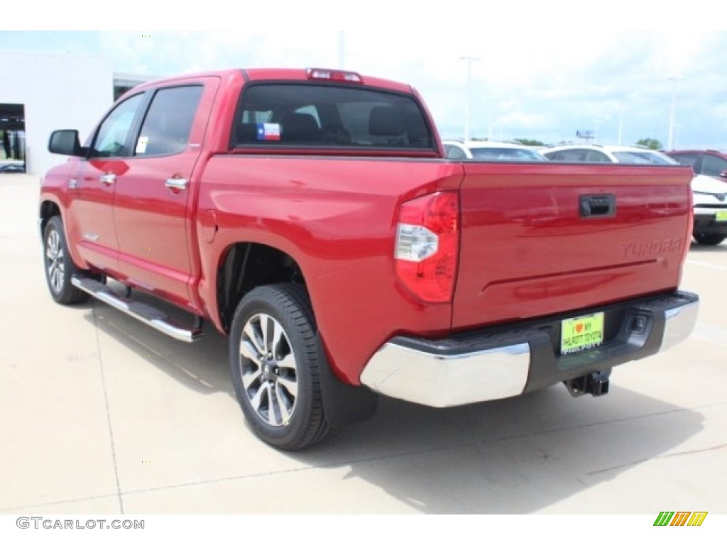 2018 Tundra Limited CrewMax - Barcelona Red Metallic / Graphite photo #6