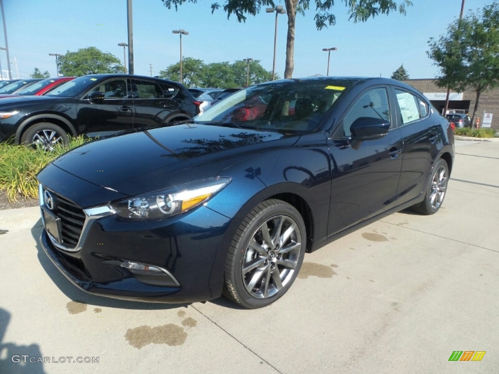 2018 MAZDA3 Touring 4 Door - Deep Crystal Blue Mica / Black photo #1