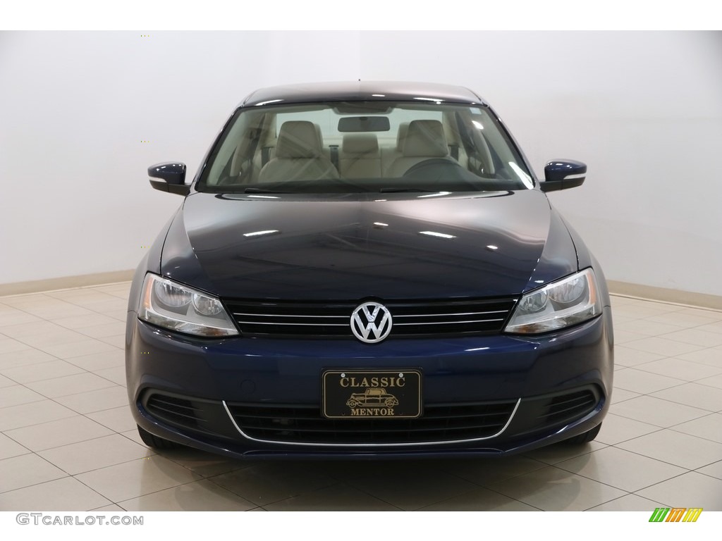2014 Jetta SE Sedan - Tempest Blue Metallic / Cornsilk Beige photo #2