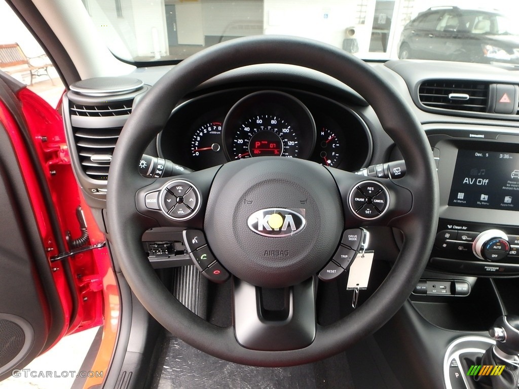 2019 Kia Soul Standard Soul Model Black Steering Wheel Photo #128773911