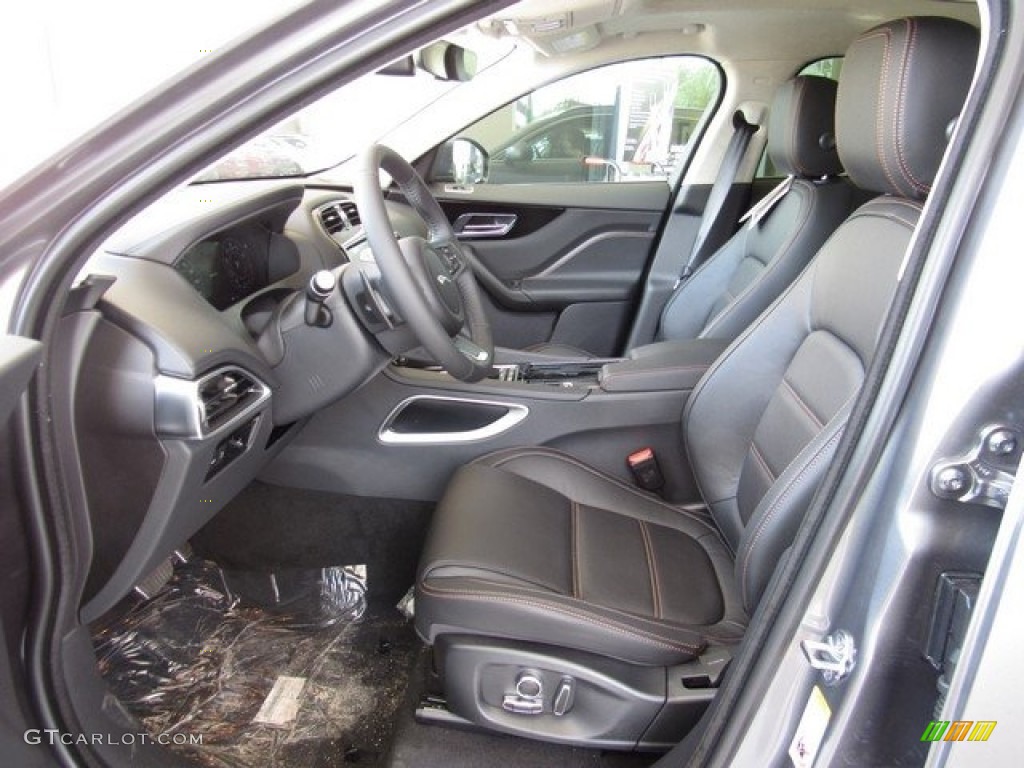 Ebony Interior 2019 Jaguar F-PACE Prestige AWD Photo #128775345