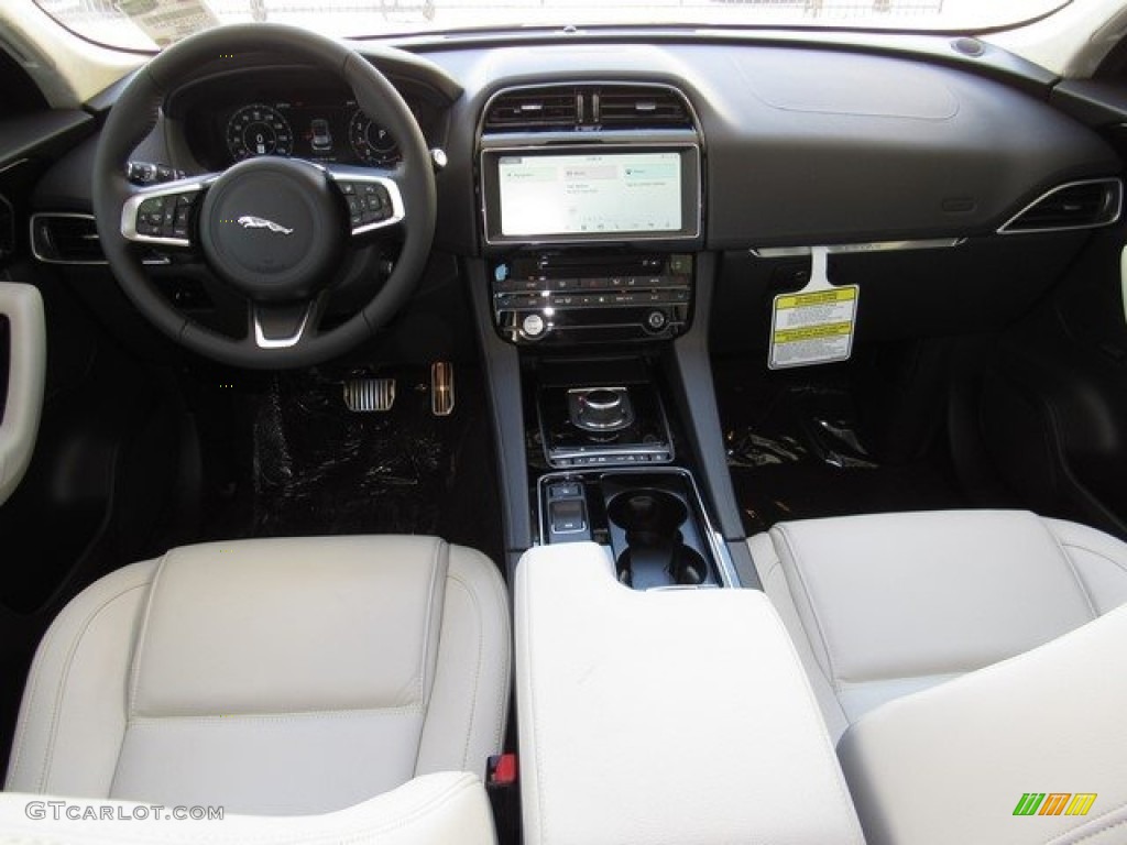 2019 Jaguar F-PACE Prestige AWD Light Oyster Dashboard Photo #128776010