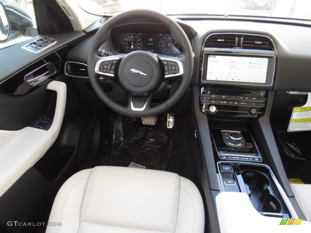 2019 Jaguar F-PACE Prestige AWD Light Oyster Dashboard Photo #128776187