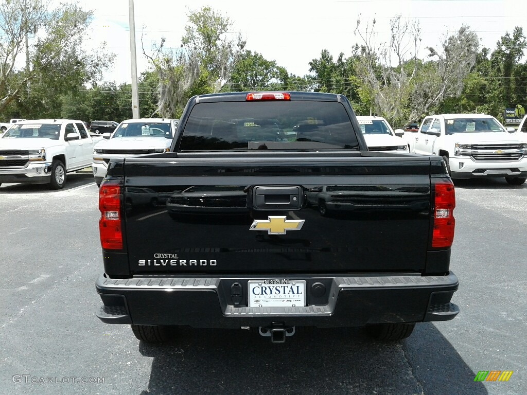 2018 Silverado 1500 Custom Crew Cab 4x4 - Black / Dark Ash/Jet Black photo #4