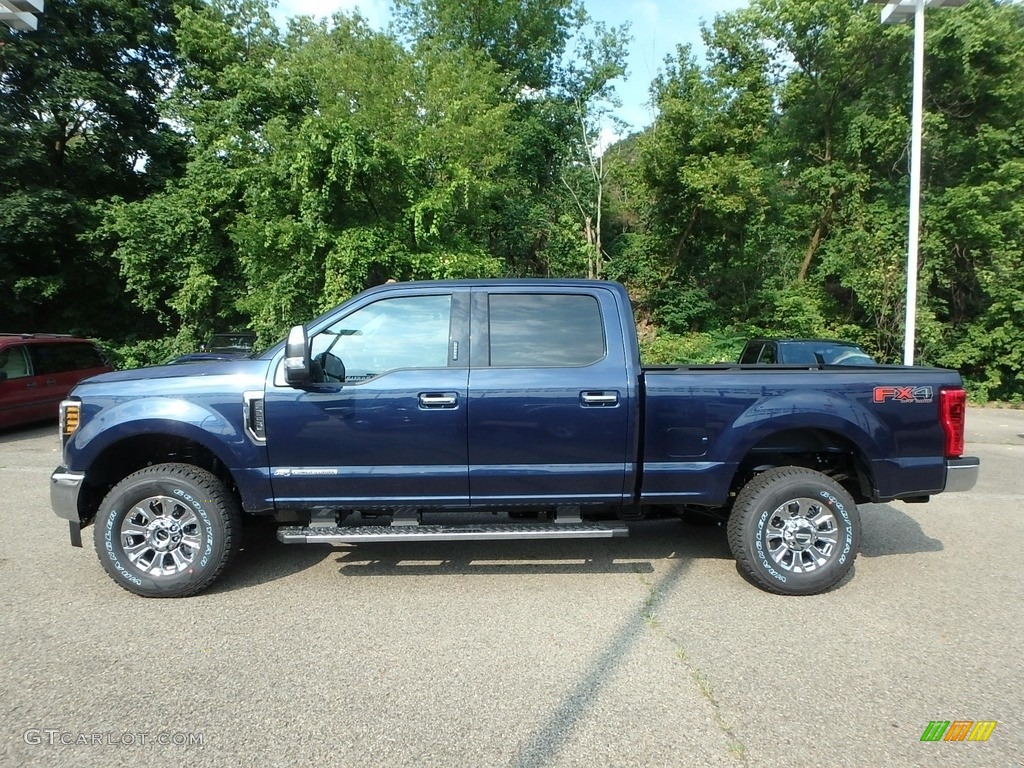 Blue Jeans 2019 Ford F250 Super Duty XLT Crew Cab 4x4 Exterior Photo #128779451