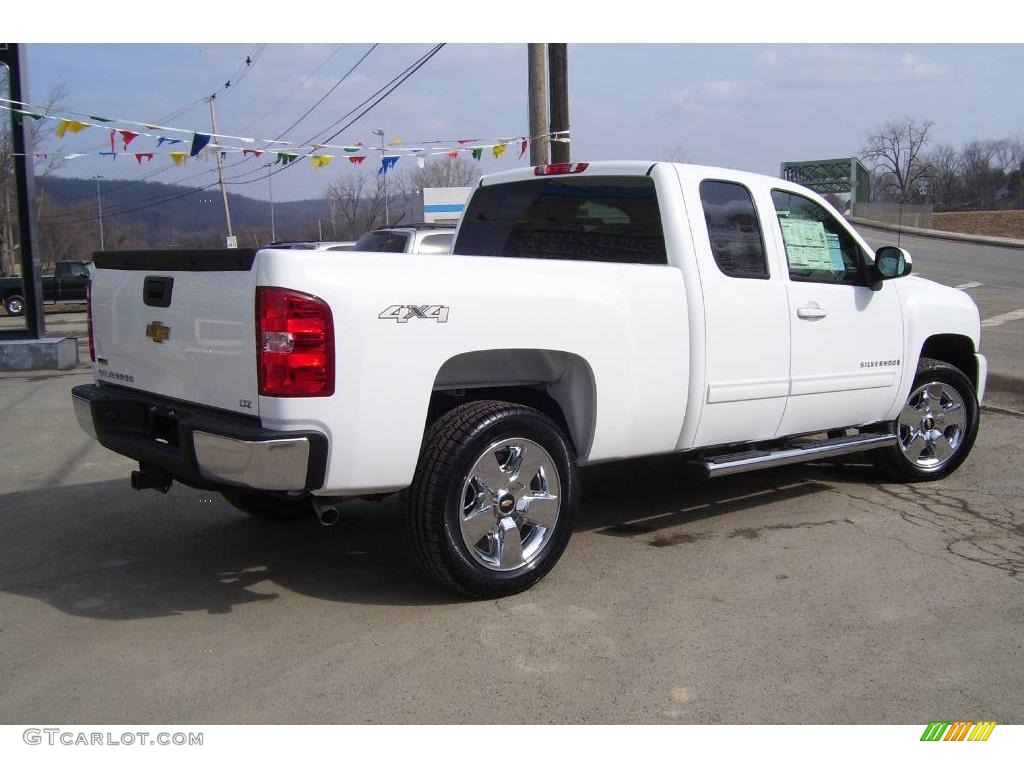 2009 Silverado 1500 LTZ Extended Cab 4x4 - Summit White / Light Titanium photo #5