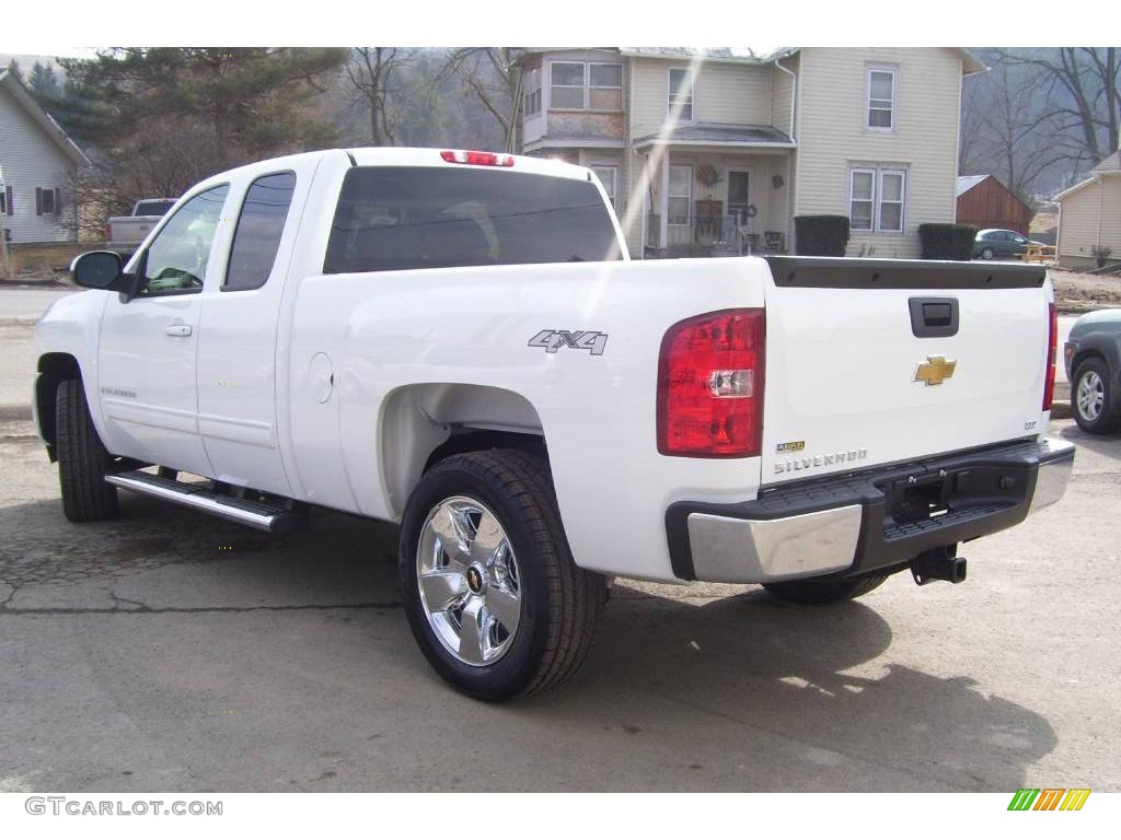 2009 Silverado 1500 LTZ Extended Cab 4x4 - Summit White / Light Titanium photo #7