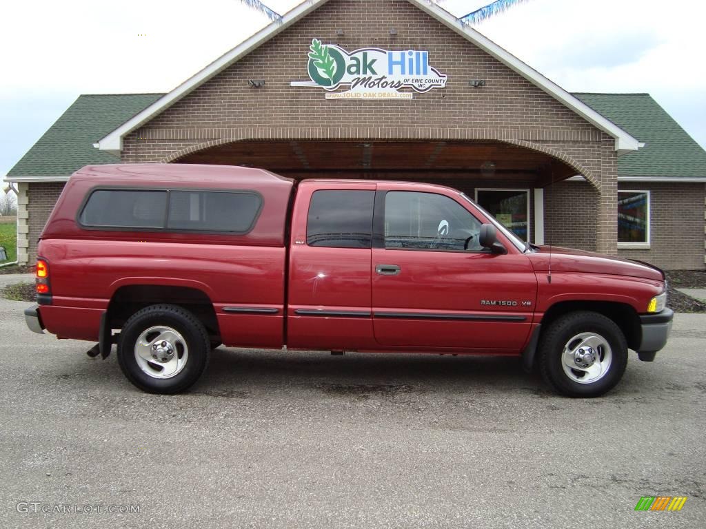 1999 Ram 1500 SLT Extended Cab - Metallic Red / Mist Gray photo #1