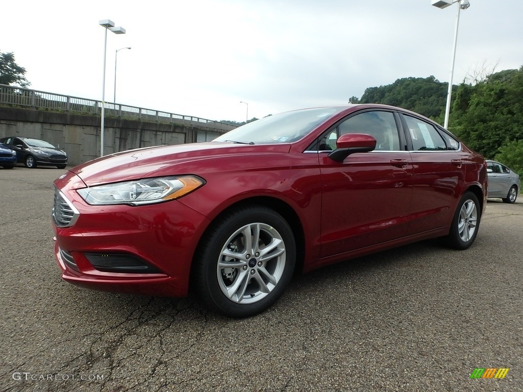 Ruby Red 2018 Ford Fusion SE Exterior Photo #128782509