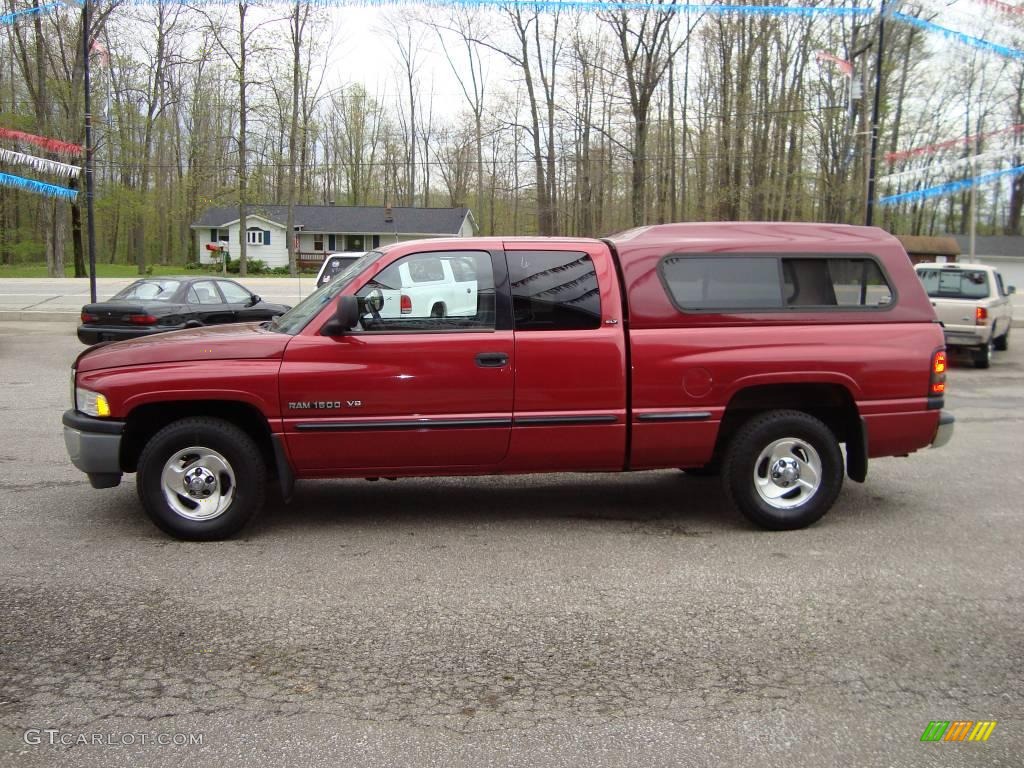 1999 Ram 1500 SLT Extended Cab - Metallic Red / Mist Gray photo #7