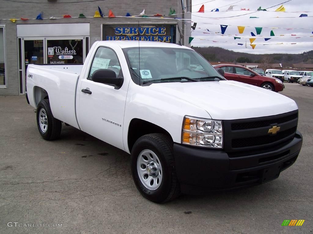 2009 Silverado 1500 Regular Cab 4x4 - Summit White / Dark Titanium photo #2
